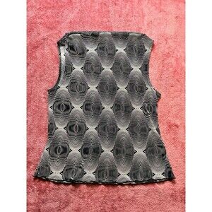 Giorgio Fiorlini Collection Women’s Size L Top Black Optical Illusion